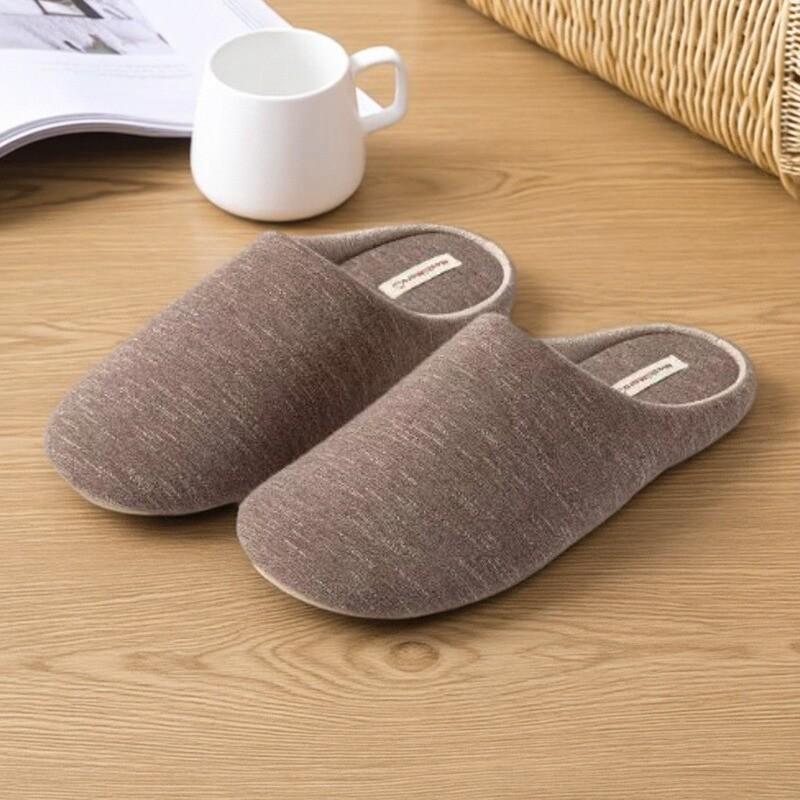 

2025 Японские бесшумные хлопковые тапочки с бархатной подкладкой для мужчин и женщин: Нескользящая, мягкая подошва, идеально подходит для деревянных полов 44-45