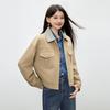 Qiushui Yiren Retro Plaid Patchwork Zipper Jacket
