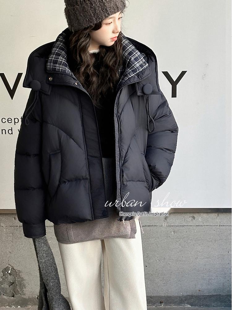 2025 Girls' Winter Fashion Padded Cotton Jacket - Thickened, Stylish Coat for Big Kids