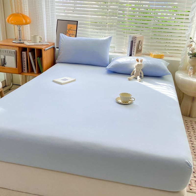 Cearceaf de pat, din bumbac moale, cu benzi elastice, culoare uni, huse de saltea antiderapante, cearceaf pentru pat dublu king-size 140/160/200