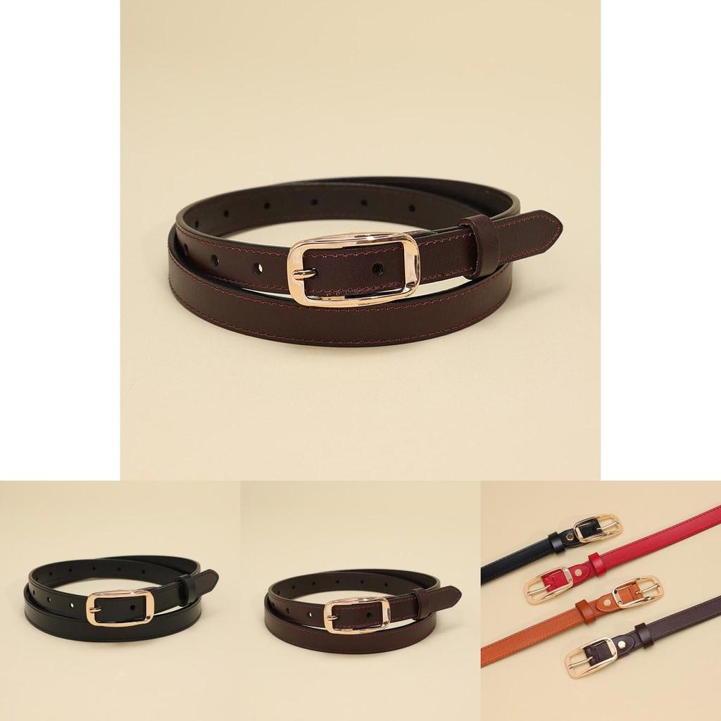 Classic Genuine Leather Womens Casual Belt With Metal Buckle For Commuting