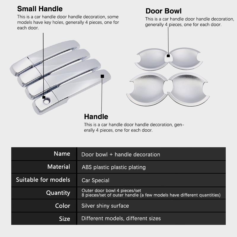 for Nissan Pathfinder R51 2004 2005 2006 2007 2008 2009 2010 2011 2012 Chrome Door Handle Cover Car Styling Accessories Stickers