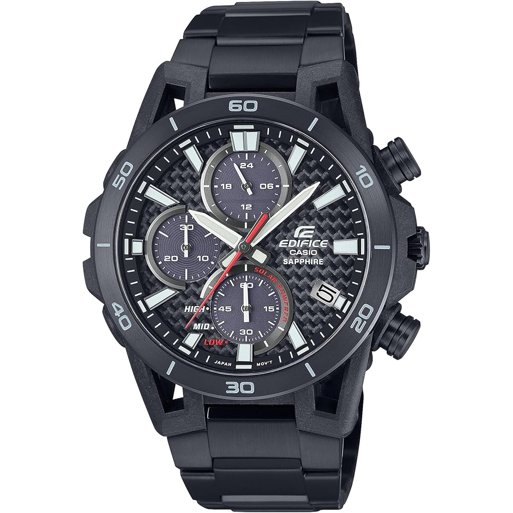 Casio Edifice Solar Powered Watch Sapphire Glass Men s Black Red EFS-S640YDC-1AJF