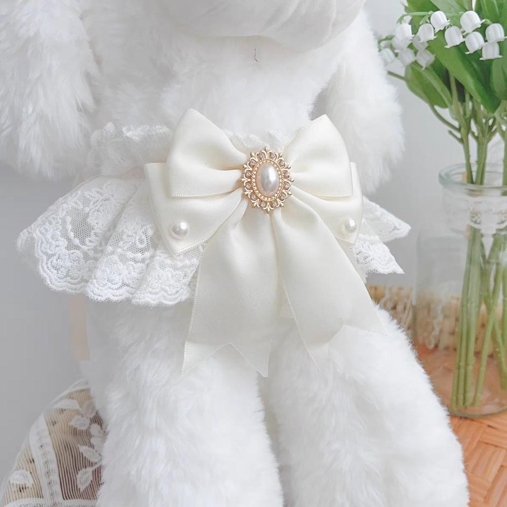Durable Adjustable Cat Lace Bow Bib Sweet Decorative Cat Collar Dress Up Adorable Cat Scarf Photo Shooting