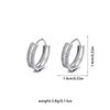 Fashion Zircon Double Layer Huggie Hoop Earrings for Women Vintage Stainless Steel Round Circle Earring Bling Party Jewelry Gift
