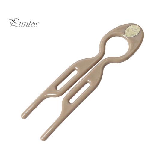 

Пластиковая палочка для волос U-образной формы, гуманизированная вилка для волос с задней головкой, женский инструмент для ухода за волосами, аксессуар для волос хаки