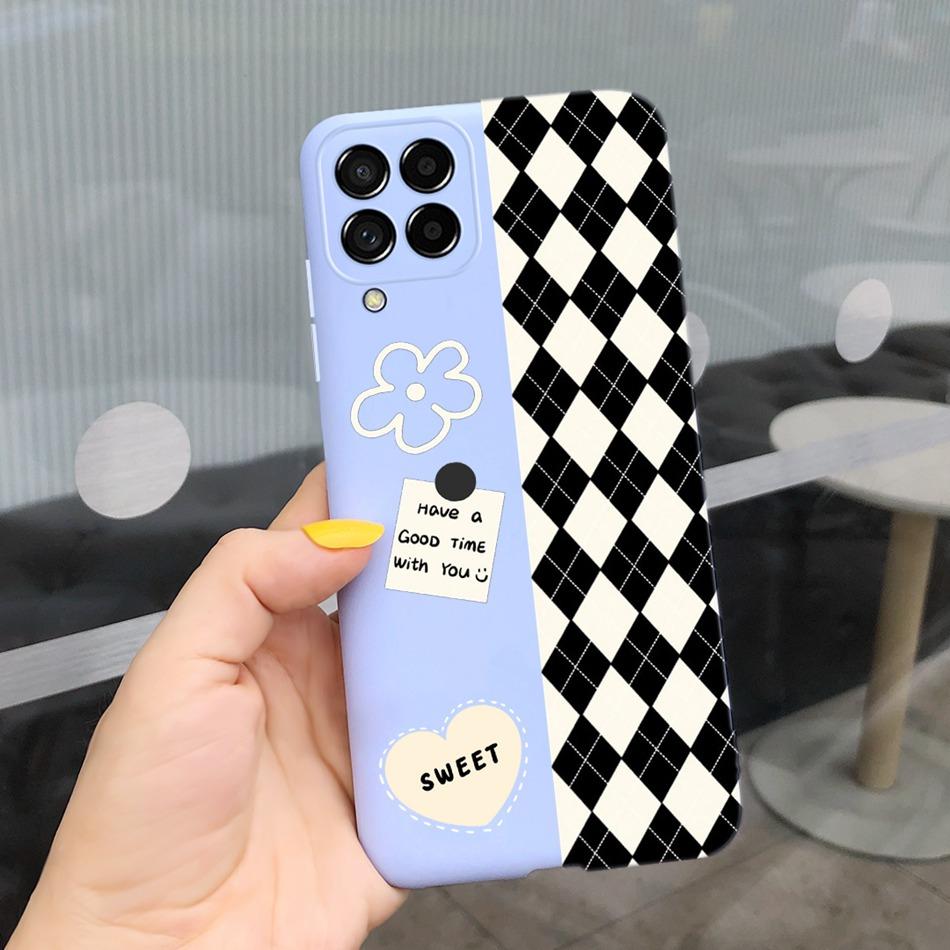 For Samsung Galaxy M53 Phone Case Fashion Cute Pattern Macaroon Silicone Soft Cases For Samsung M53 M33 M22 4G 5G Back Cover