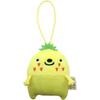 Morisaka Global Petamon Pineapple Plush Keychain 5.5x2.5x6.5cm Cute Fruit Charm for Bags and Backpacks