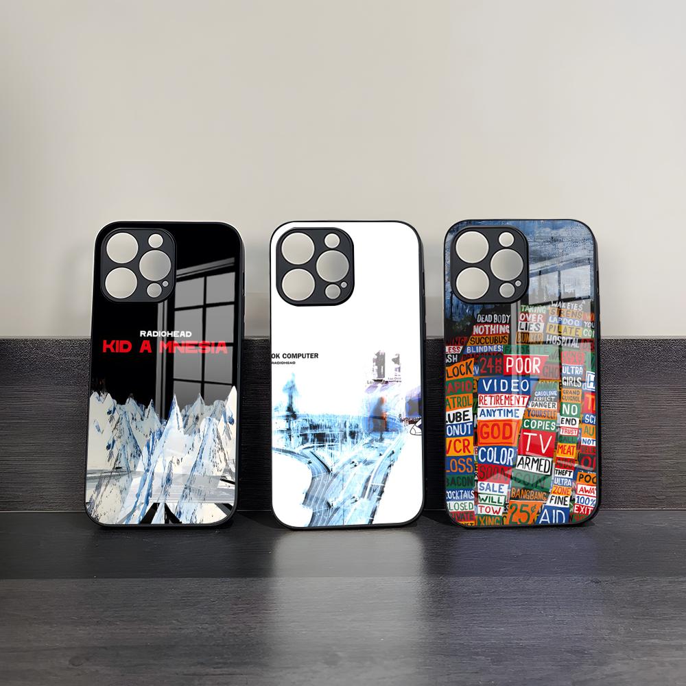 Art Rock Band Radiohead Music Phone Case For 17 Pro Max IPhone 16 Pro 14 12 11 13 Mini X XR XS 15 Plus SE Glass Cover