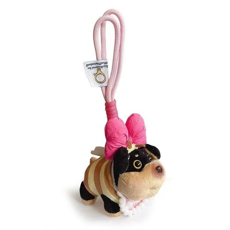 Keychain Puppy Bee Cute Cartoon Girl Decorative Backpack Hanging Plush Gift Doll