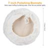 Linkstyle 6PCS 7 Inch Wool Buffing Pads Kit, Lambs Wool Polishing Bonnet Pads with Drawstring, Drill Buffer Polisher Attachment for Car Detailing,