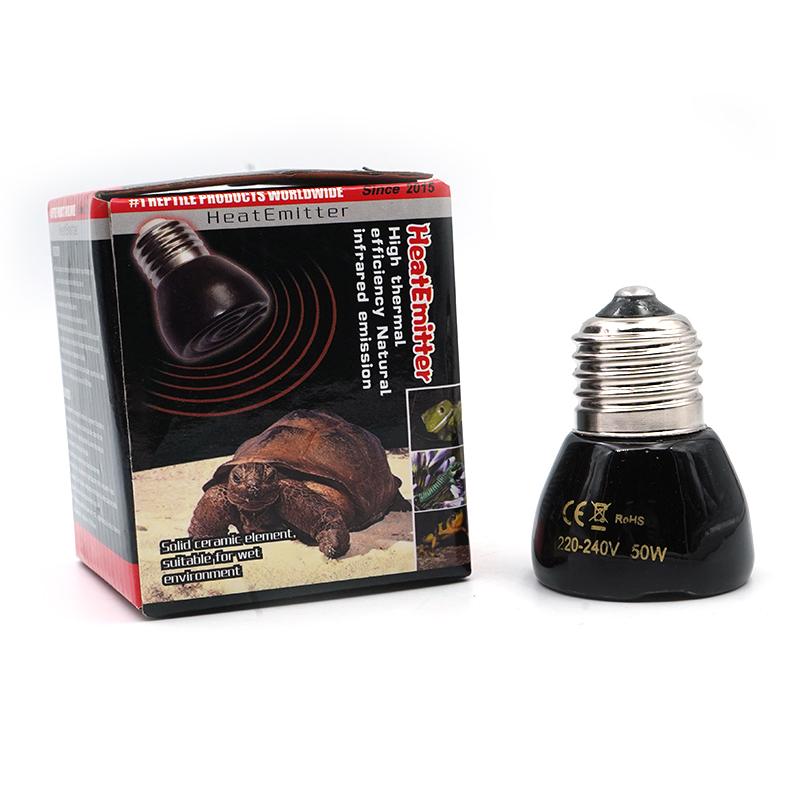 Pet Heating Light Bulb 25W 50W 75W 100W Mini Infrared Ceramic Emitter Heat Light Lamp Bulb For Reptile Pet Brooder 220V