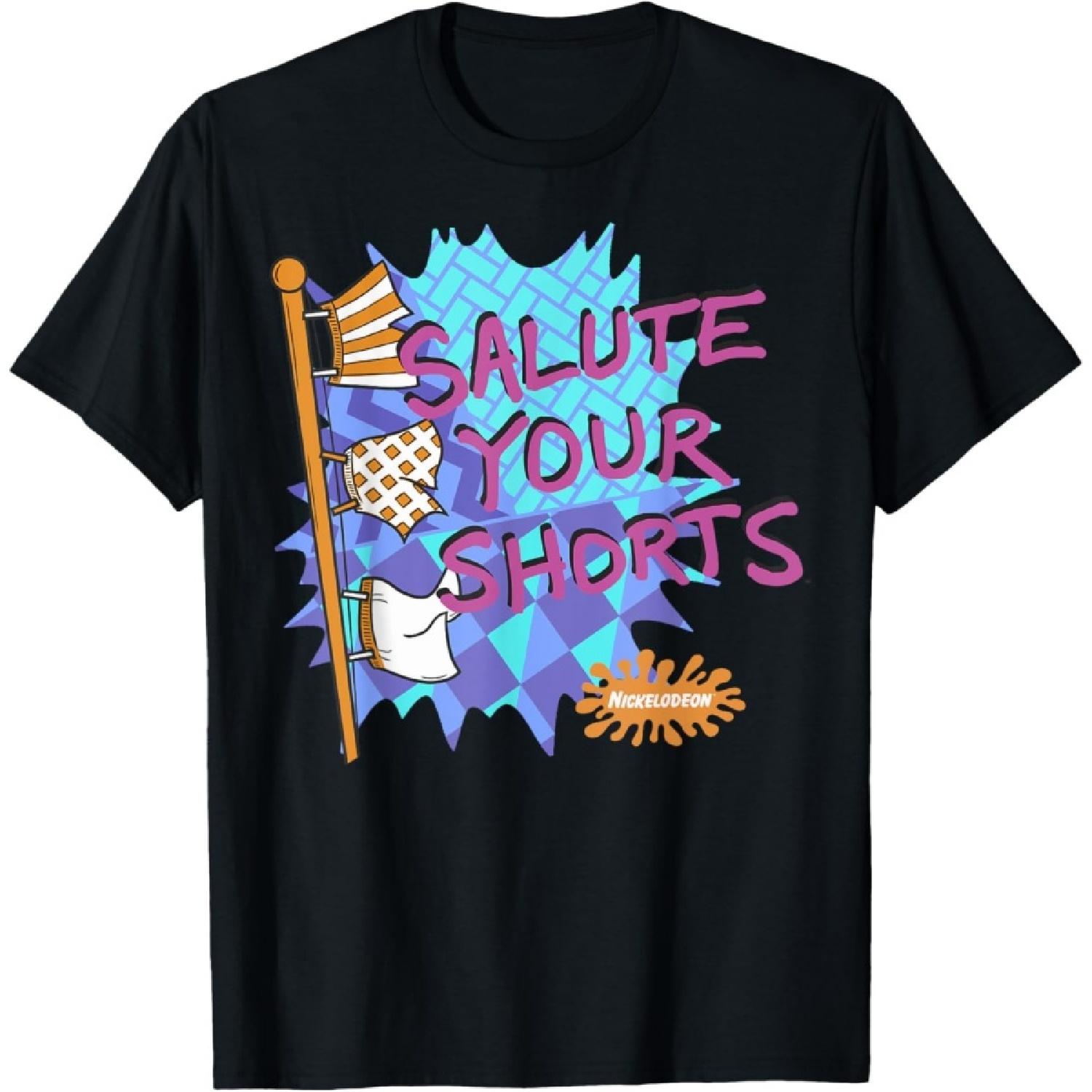 Nickelodeon Salute Your Shorts Cartoon Poster T-Shirt S