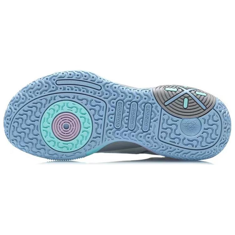 New LiNing All City 9 Anti Slip Wear Resistant Low Top Basketball Shoes Men's White Purple Blue ABAR051