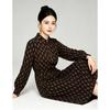 Long waist cinching floral dress