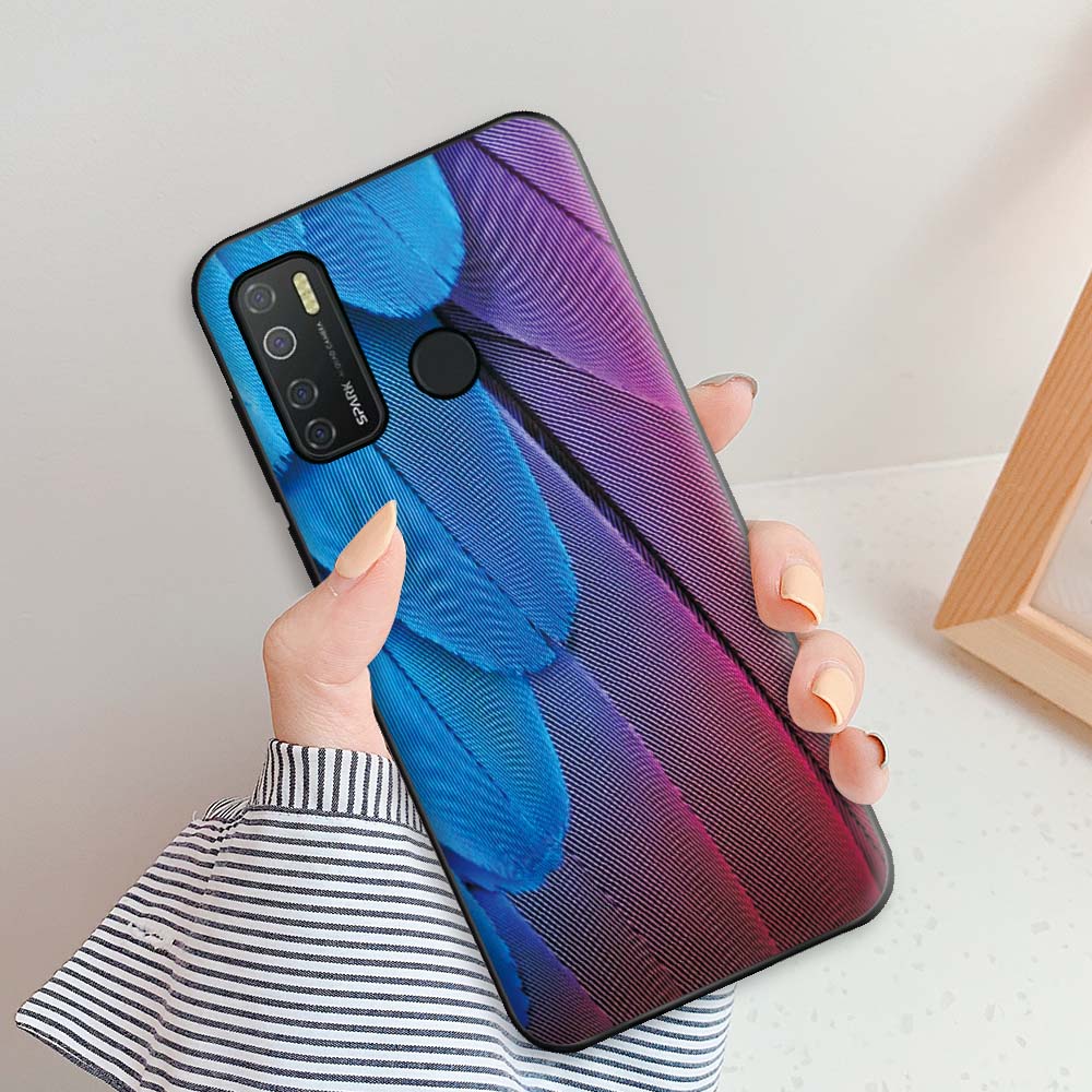 For Tecno Camon 15 Case Capa Case For Camon 15 Air Cute Silicone Soft TPU Phone Case For Tecno Camon15 15 Air Fundas Feather