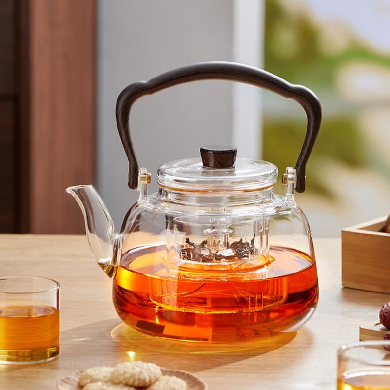 

Transparent Glass Teakettle Set with Handle