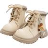 Kids' Genuine Leather Boots - 2025 New Autumn/Winter Velvet Lined Soft Sole Martin Boots for Girls and Boys