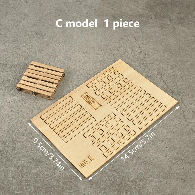 

1:35 Мініатюрна Дерев яна Коробка/Піднос Кронштейн Збірна Модель Ручна Робота DIY Матеріали для Макету Пісочного Столу Набір для Діорами 1 шт.