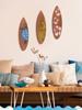 3 peças de prancha de surfe de madeira para parede, decoração com tema de verão, decoração havaiana para quarto, decoração para casa, presentes estéticos