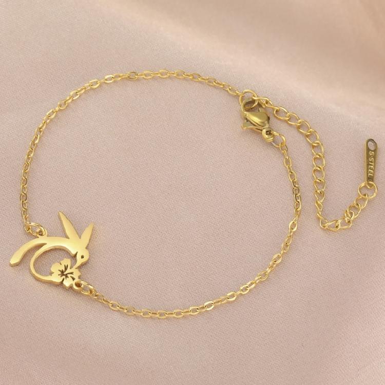 Sophisticated Hummingbird Charm Bracelet Adjustable Chain Handchain Women Fashion Wristband Bohemian Style Accessories