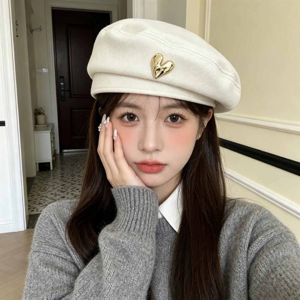 Classic Color Vintage Beret Hat Soft Newsboy Octagonal Hat Retro Painter Bonnet Shopping Day
