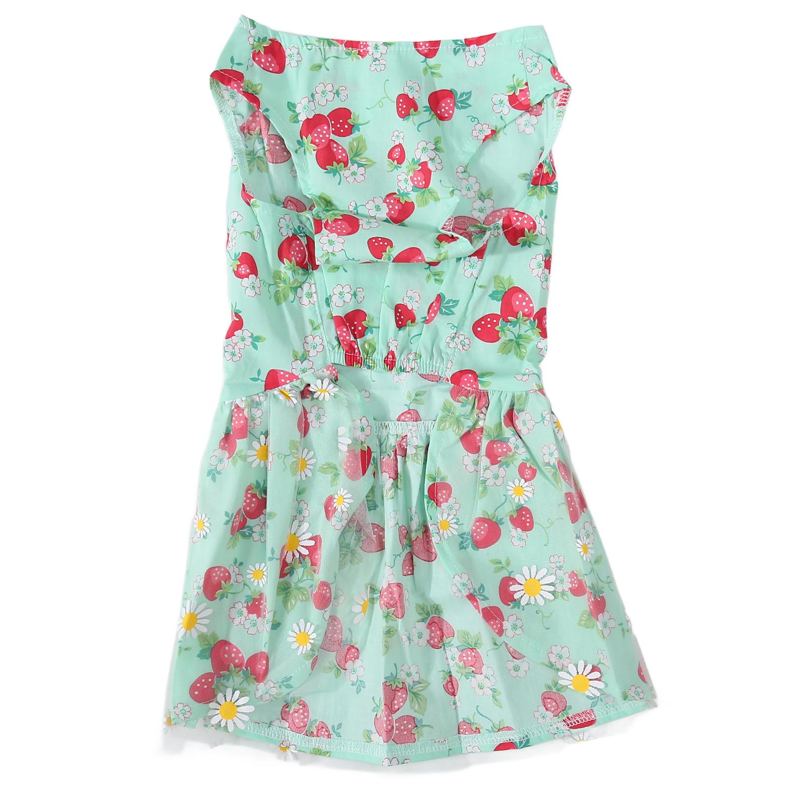 

Dog Dress Comfortable Breathable Cute Floral Puppy Dress for Small Medium Dogs Cats Light Green L