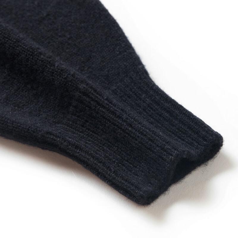 Tuhuang Women's Thick Pure Wool Drawstring Letter Embroidered Sweater