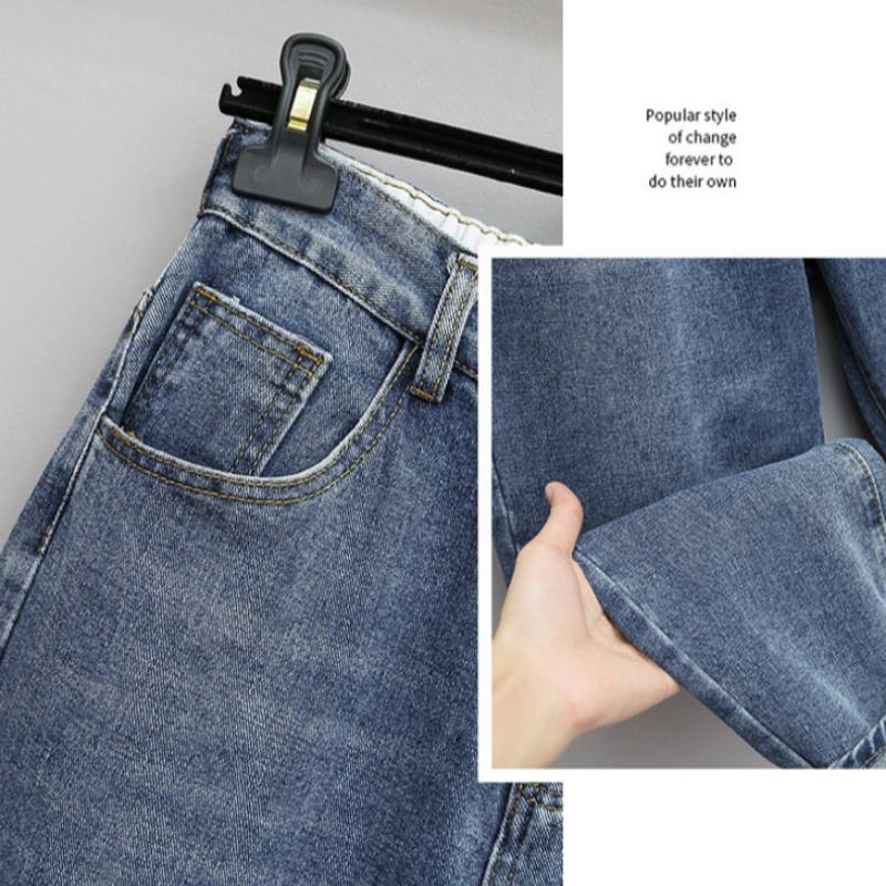 Džíny velké velikosti pro ženy Volné harémové kalhoty Kalhoty s vysokým pasem Plus size Nové