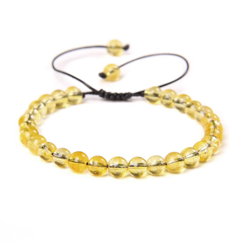 Natural Stone 6mm Beads Bracelet Adjustable Rope String Braided Bracelets For Women Men Amethysts Red Agates Lava Beaded Bangles