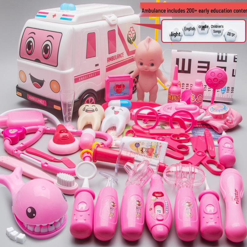 Kids' Doctor Playset: Medical Tools, Stethoscope, Injection, Ambulance