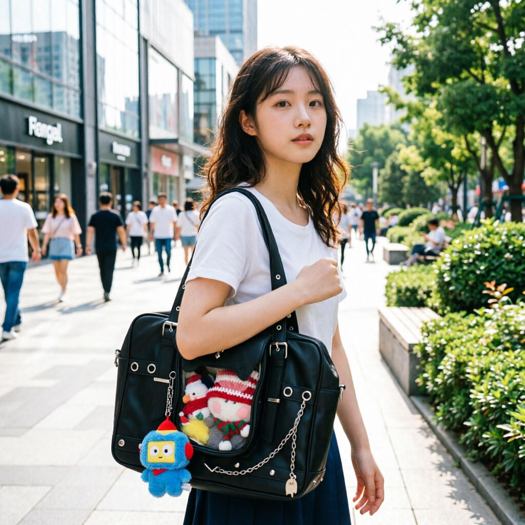 New Y2K Ita Shoulder Bag Cute Girls Transparent Bag Fashion Women's Large Capacity Casual Tote Bag DIY Display Handbag Backpacks