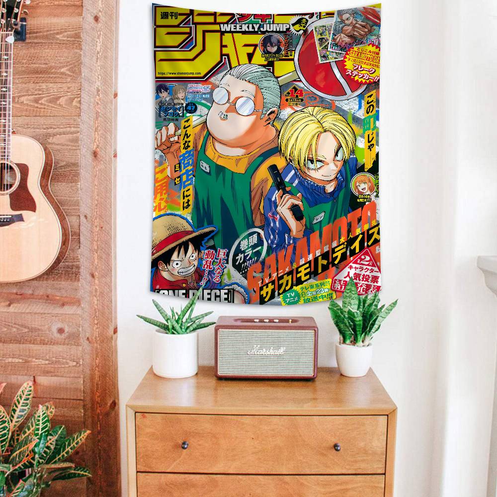 SAKAMOTO DAYS Anime Hanging Bohemian Tapestry Japanese Wall Tapestry Anime Kawaii Room Decor