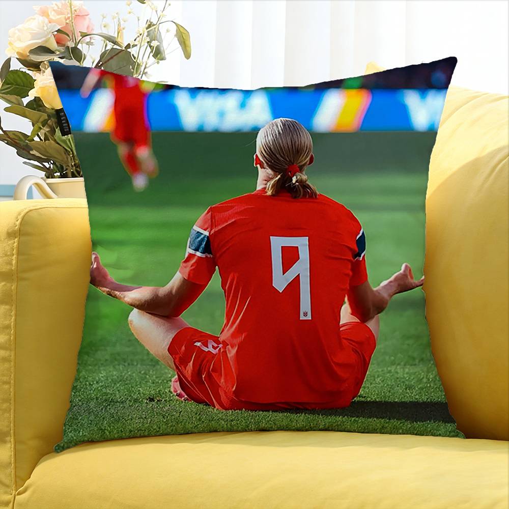cool Erling Haaland   Various Sizes Square Pillow Case For Car Home Bedchamber Decor