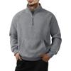 Men's Quarter-Zip Stand Collar Sweatshirt with Pocket, Casual Long Sleeve Pullover for Fall