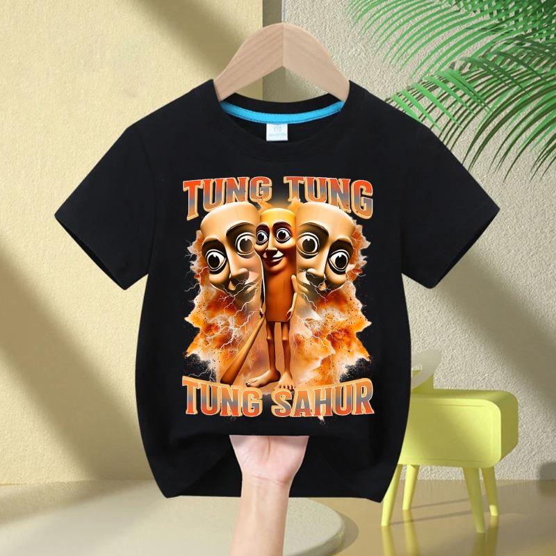2025 Funny Italian Classic of Mountains and Seas Children's Cotton T-shirt Boys Girls Cartoon CosPlay Short Sleeve Breathable