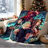 Final Fantasy Pattern Blanket for Home Decoration, Bed, Sofa, Car Travel, Camping, Suitable for All Seasons, Birthday Christmas Gift