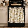 Cotton Linen Blend Bow Tie Oven Cover Curtain Coffee Machine Half Curtain  Farmhouse Kitchen