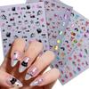 Aurora Rainbow Butterfly 3D Embossed Nail Art Stickers