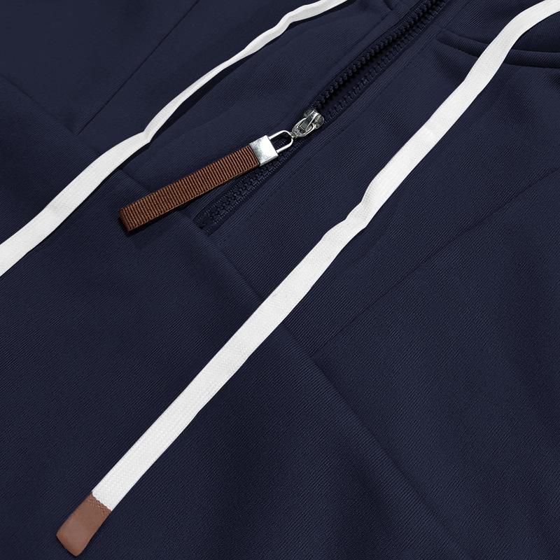 Темно-синяя толстовка с капюшоном из коллекции осень-зима 2025 года — фото 5