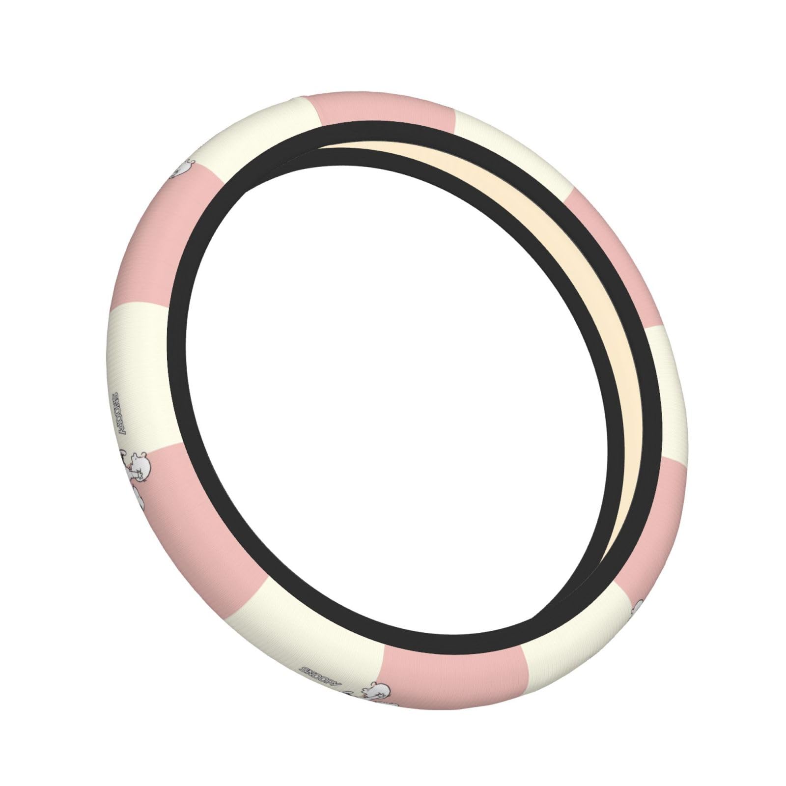 

Snoopy Steering Wheel Cover for Cars, Stylish, Anti-Slip, Stain Prevention, Comfortable to the Touch, Free Size чёрный