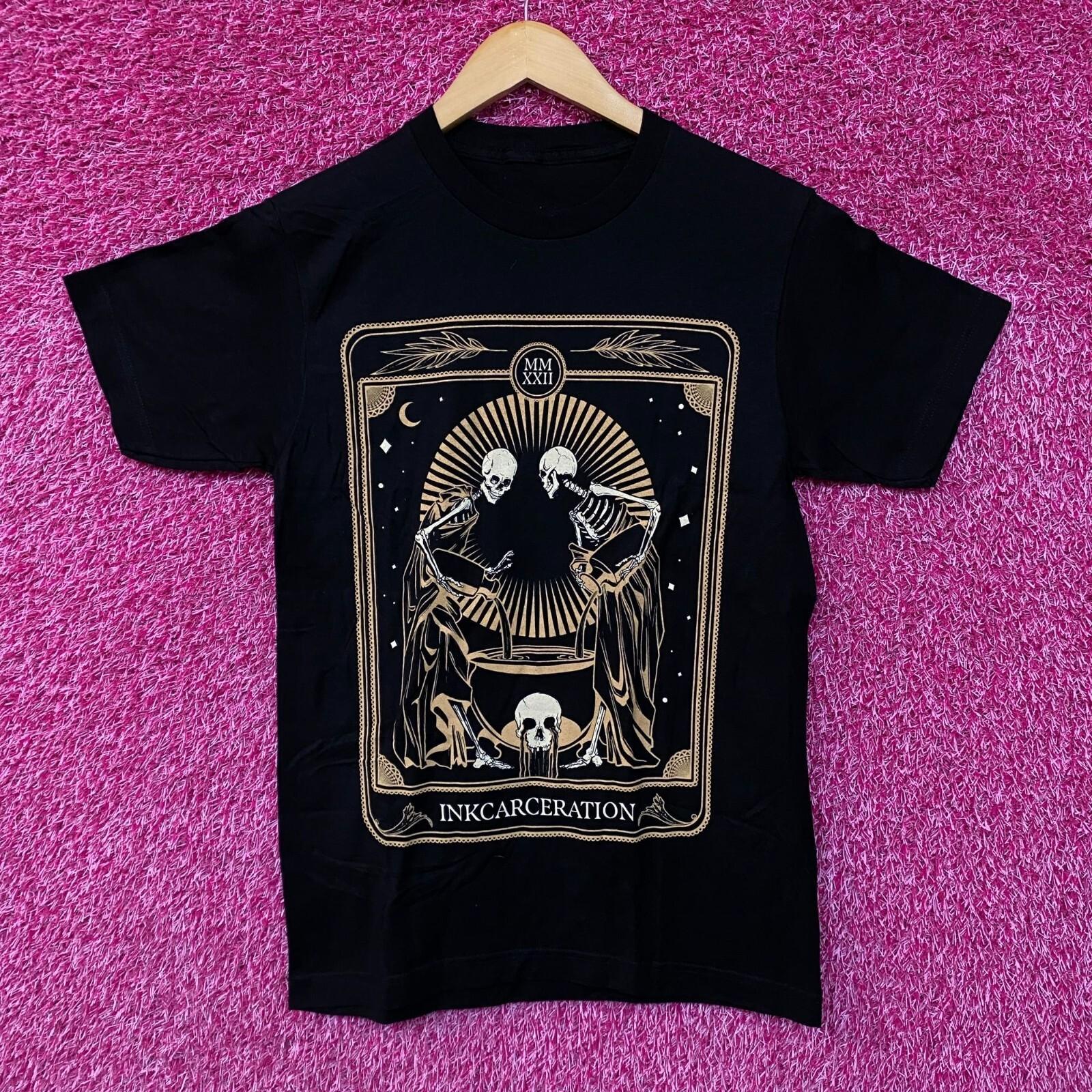 Inkcarceration Skeleton Tarot Card 2018 Rock Festival Tee S S