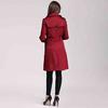 Womens Winter Lapel Double-Breasted SlimLong Trench Coat Overcoat 