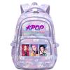 Kpop Korean version of small fresh backpack, college style trend, primary and secondary school student schoolbag, light and large capacity