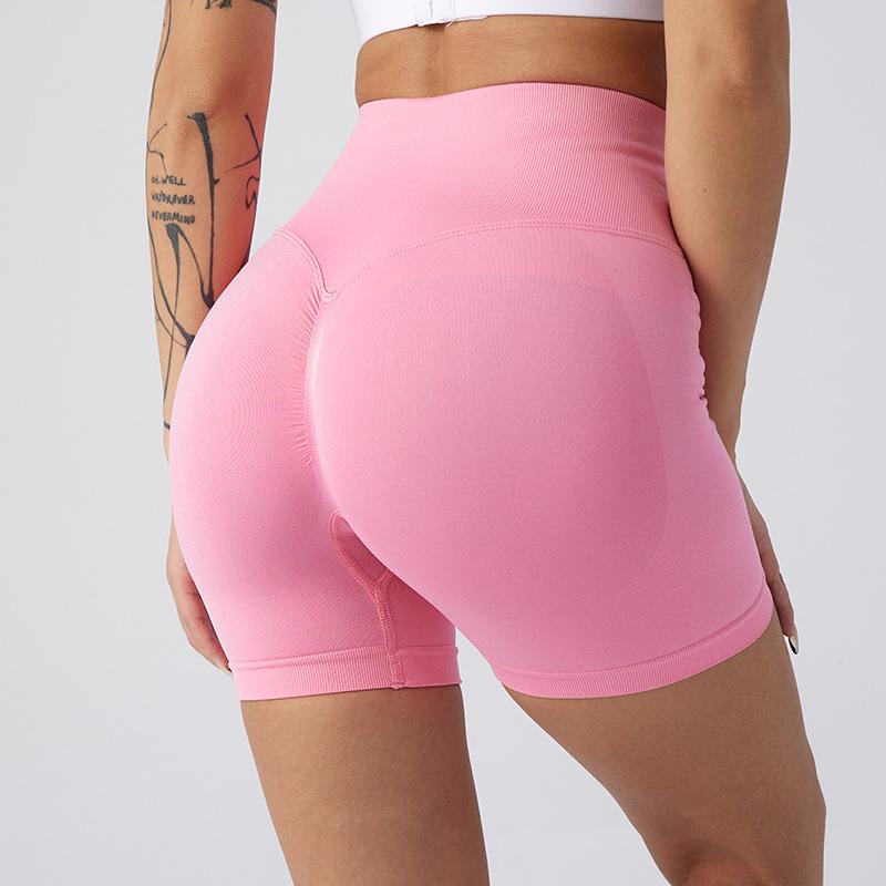New Summer High-waisted Hip-lifting Fitness Pants for Women, Tummy-slimming Cycling Tights, Peach-shaped Hip Yoga Shorts
