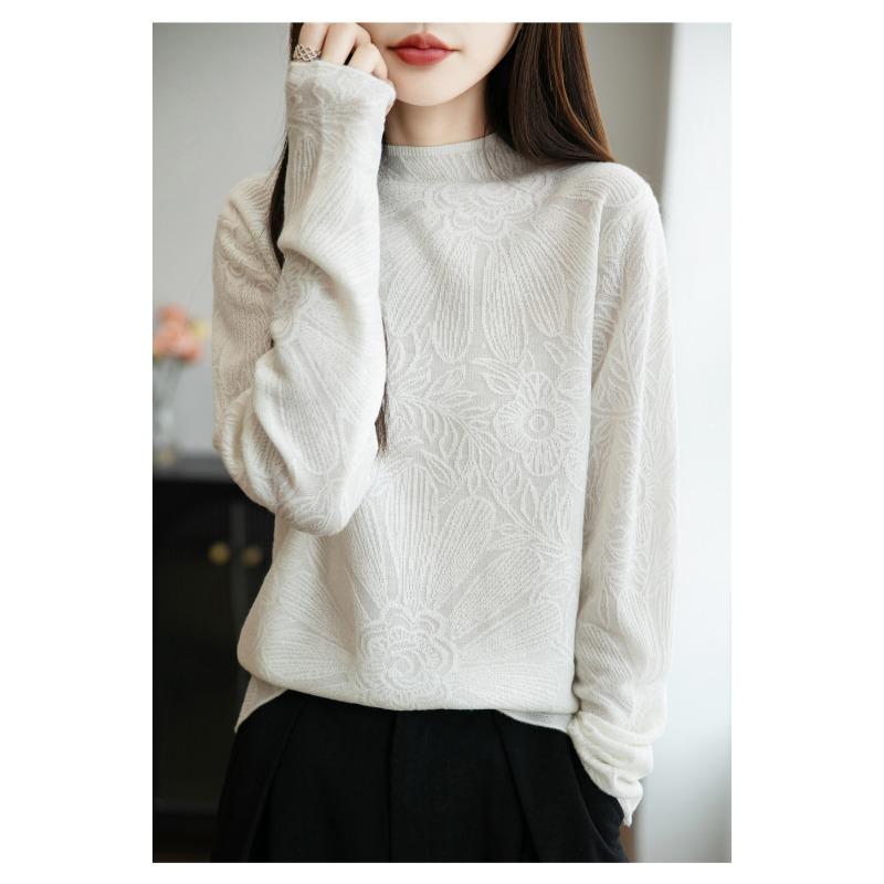 Women S Loose Half Turtleneck Pullover Knit Sweater For Inner Wear