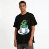 Outdoor Camping Mountain Waterfall Coffee Cup Graphic Casual T-Shirt Pure Cotton T-shirt
