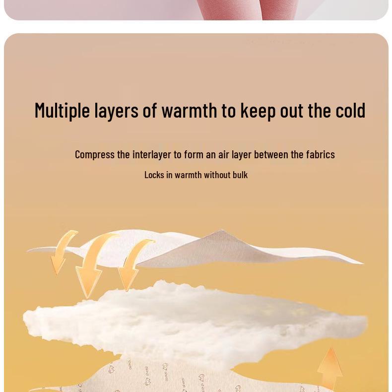 Women's Round Neck Slim Fit Thermal Underwear Set with 7A Antibacterial 100% Wool Filling - Autumn/Winter.