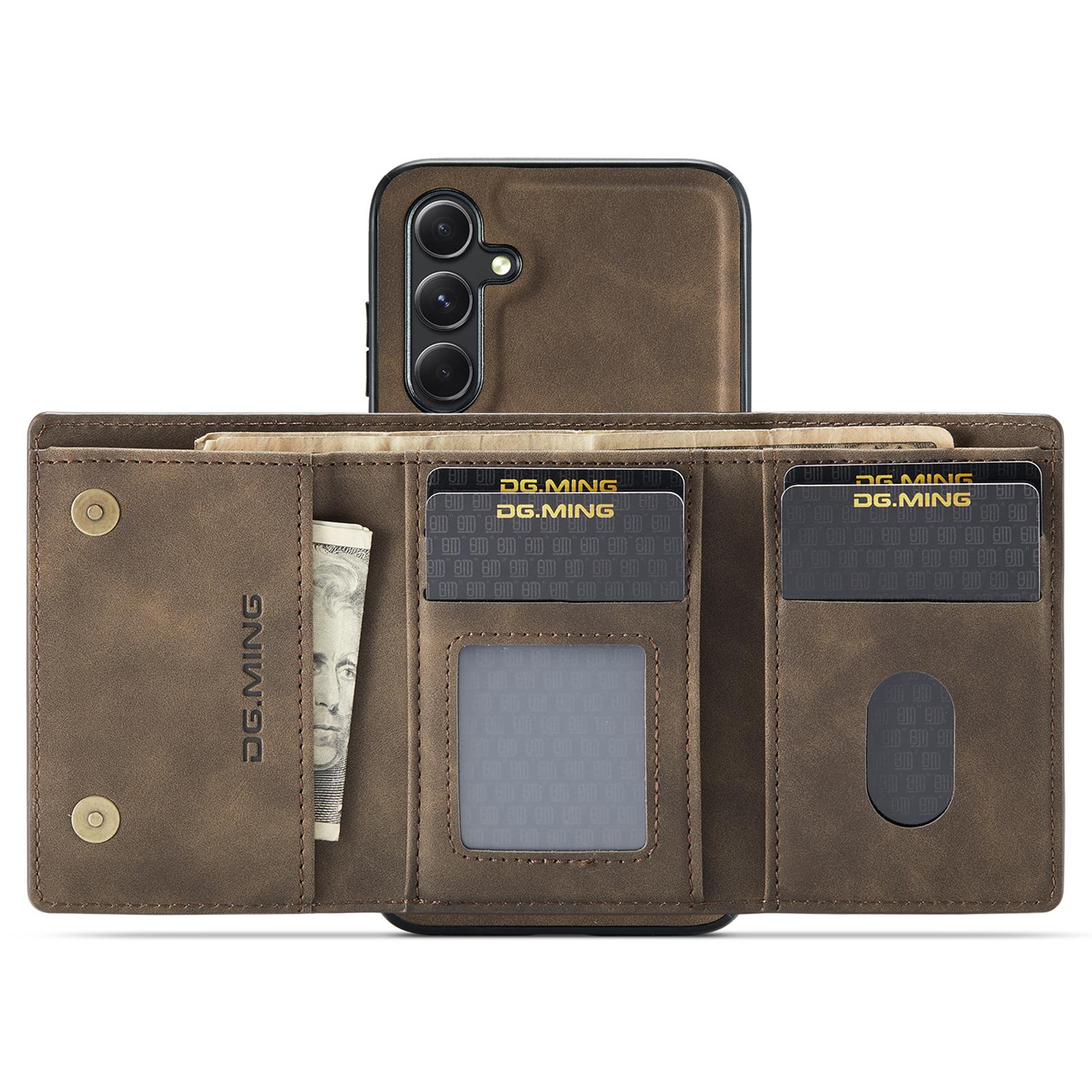 

DG.MING M1 Series for Samsung Galaxy A15 4G/A15 5G Case Detachable Wallet Phone Cover Coffee