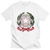 Custom Emblem Of Italy T Shirts Men 100 Cotton Tees Italian Flag Tshirt ShortSleeve Fashion Tshirt